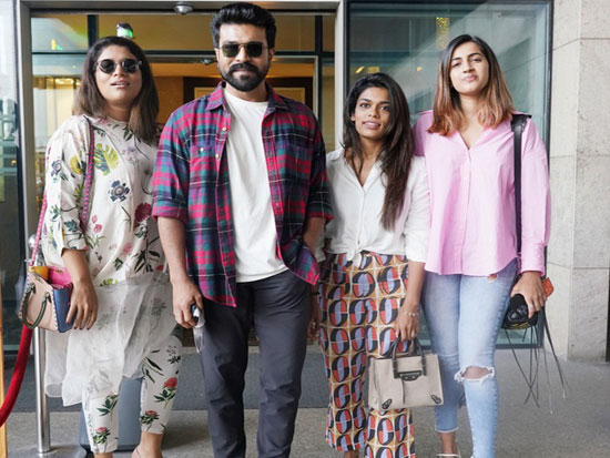 Ram Charan out for lunch with sisters in Hyderabad